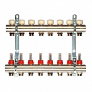 Коллектор BERGERR  8 вых евроконус 3/4 с расходомером (NK 1"х 3/4 - Т8) /650071N100508U/